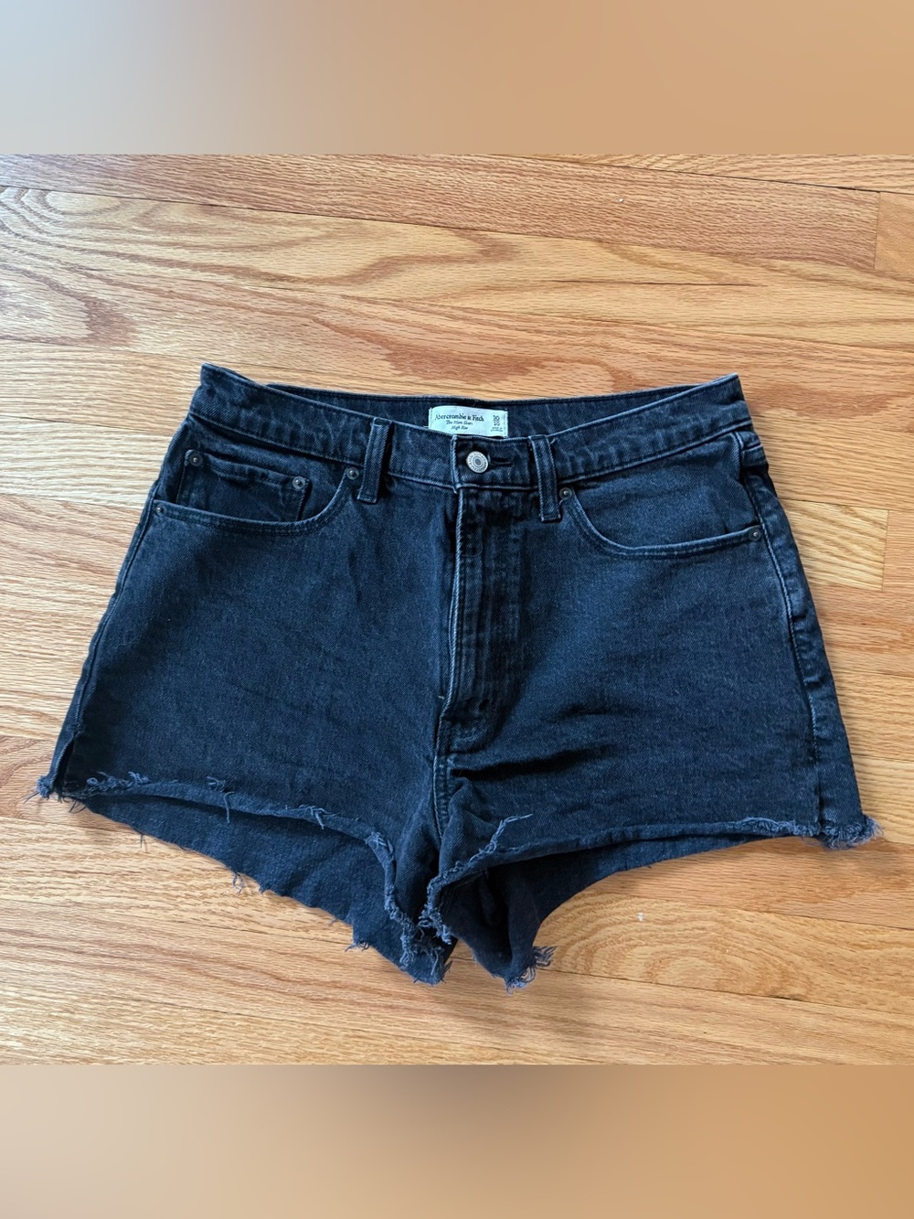 Abercrombie & Fitch Black Denim Cutoff Shorts